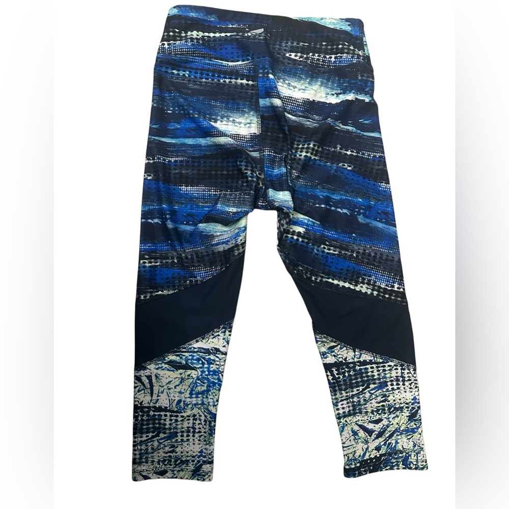 Marika Blue and Black Patterned Leggings